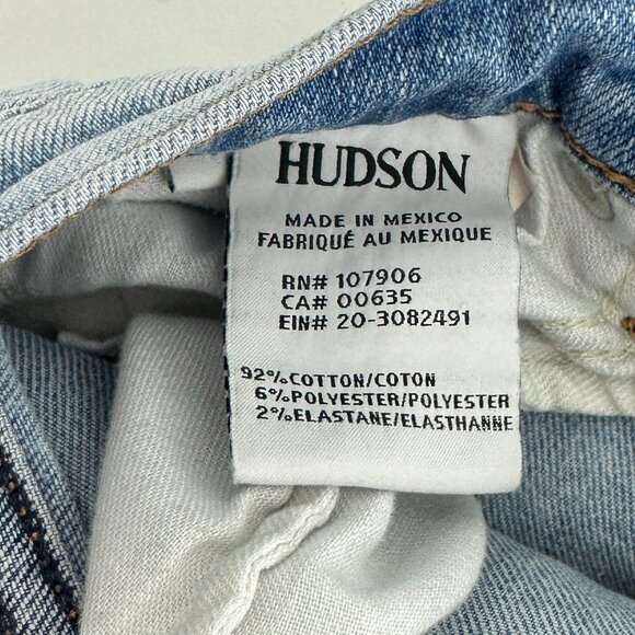 Hudson Zoey Mid Rise Crop Straight Leg Released Hem Jeans Size 27 - Picture 7 of 8